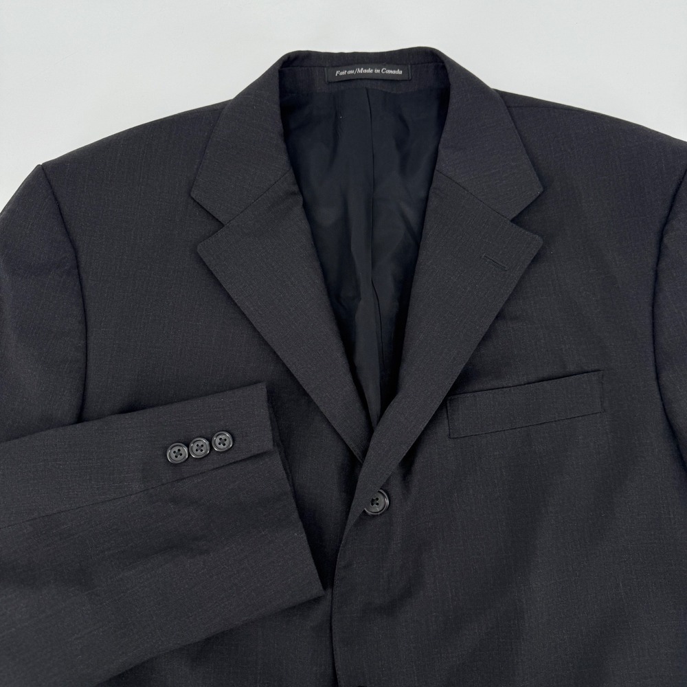 J Press Mens Parker 42S Wool Three Button Sport Coat Blazer Black Canada